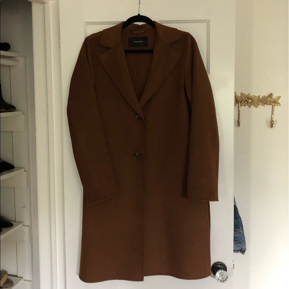 Tahari brown coat